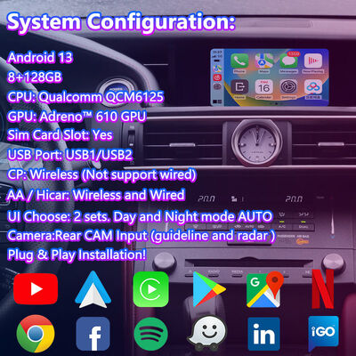Interface vidéo de voiture Android Lsailt pour Lexus RC 350 RC200t RC300h RC350 RCF RC300 2014-2018