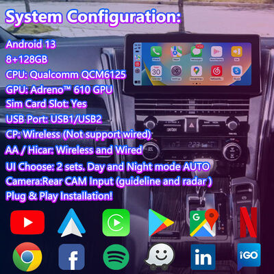 Interface vidéo multimédia Android pour 2020-2023 Lexus LM 350 LM300h LM350