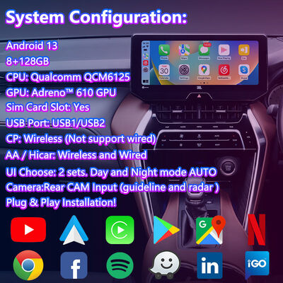 Lsailt Android Carplay Navigation Interface vidéo pour le module de radio de support Toyota Harrier Venza actuel 2020