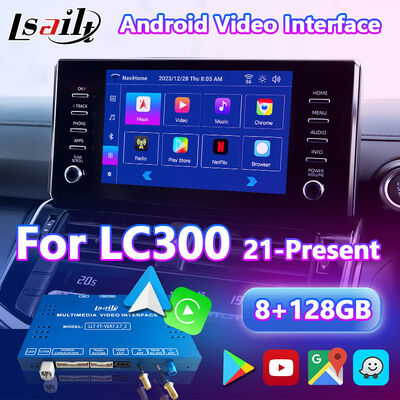 Interface vidéo multimédia de navigation Android pour 2021-2024 Toyota Land Cruiser 300 GX GXL AX LC300
