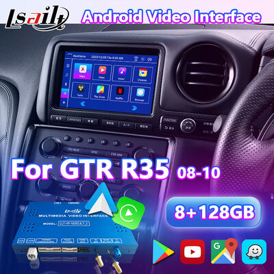 Interface vidéo Android sans fil Lsailt Carplay pour Nissan GT-R R35 JDM GTR 2007-2010