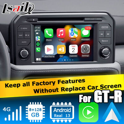 Interface vidéo Android 13 pour Nissan GT-R R35 EBA 2017+ Carplay Android Auto