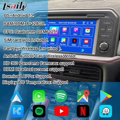 Interface multimédia NISSAN OEM Mise à niveau Android pour GT-R 2017 + CarPlay sans fil intégré, YouTube, NetFlix,Android Auto