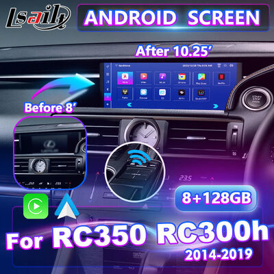 Écran d'interface multimédia Lsailt Android Carplay pour Lexus RC350 RC300h RC200t RC300 RCF 2014-2018