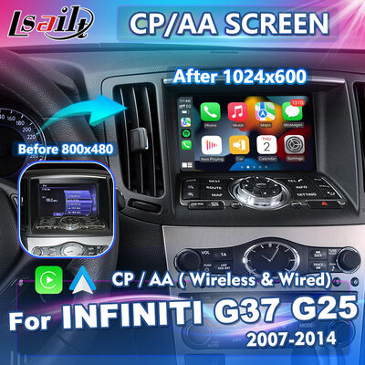 Lsailt Wireless Android Auto Multimedia Carplay Écran pour 2007-2014 Infiniti G35 G37 G25 G37S G35x G25X G37X V36 CV36