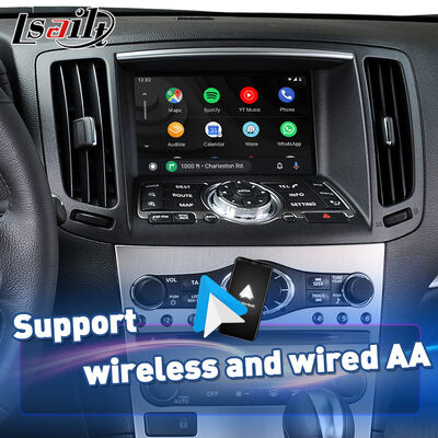 Lsailt Wireless Android Auto Multimedia Carplay Écran pour 2007-2014 Infiniti G35 G37 G25 G37S G35x G25X G37X V36 CV36