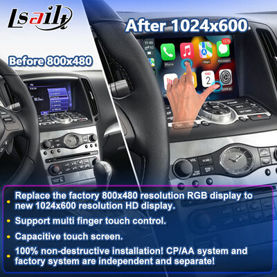 Lsailt Wireless Android Auto Multimédia Écran de jeu de voiture pour 2013-2016 Infiniti Q60 Q60S Q40