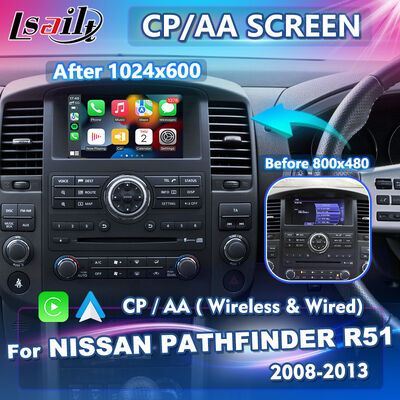 Lsailt Wireless Android Auto Multimédia Écran de jeu de voiture pour 2008-2013 Nissan Pathfinder R51