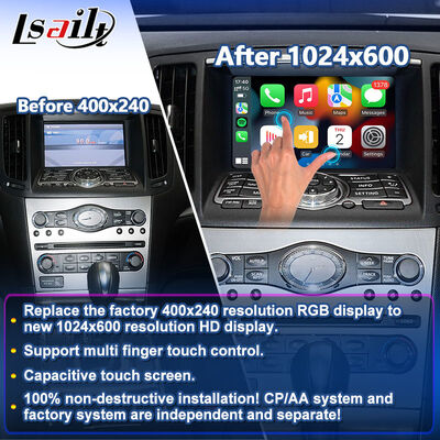 Lsailt Wireless Android Auto Carplay Écran pour Infiniti G37 G25 G35 G37S 2007-2013
