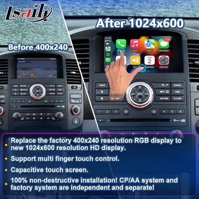 Lsailt – écran Carplay sans fil Android Auto, pour Nissan Pathfinder R51 Navara D40 2008 – 2013