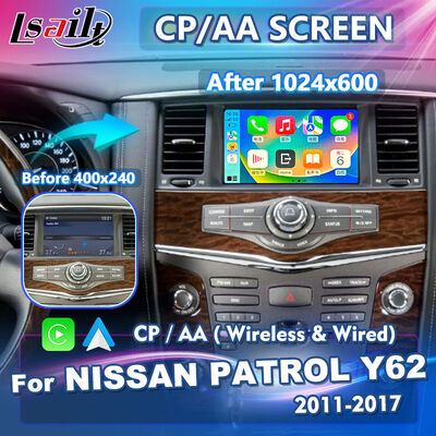 Écran de jeu automatique sans fil Android pour Nissan Patrol Y62 2011-2017