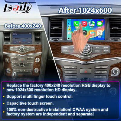 Écran de jeu automatique sans fil Android pour Nissan Patrol Y62 2011-2017