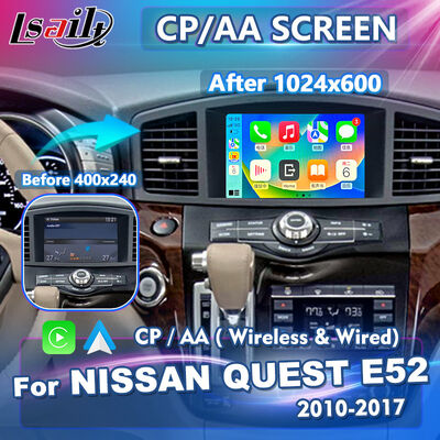 Écran Carplay automatique sans fil Android Lsailt pour Nissan Quest E52 2010-2017