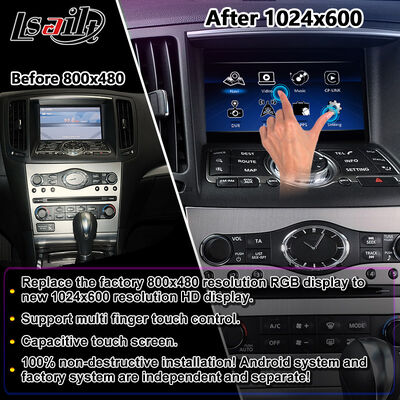 Lsailt Android Carplay Écran multimédia pour 2007-2014 Infiniti G35 G37 G25 G37S G35x G25X G37X Sedan Coupé G V36 CV36