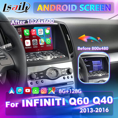 Lsailt Android Carplay écran multimédia pour 2013-2016 Infiniti Q60 Q60S Q40