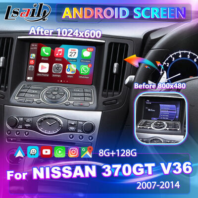Écran multimédia Android Carplay pour 2007-2014 Nissan Skyline 370GT 350GT V36