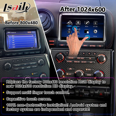 Écran multimédia Lsailt Android Carplay pour Nissan GTR R35 Black Edition Nisom Premium GT-R 2011-2016