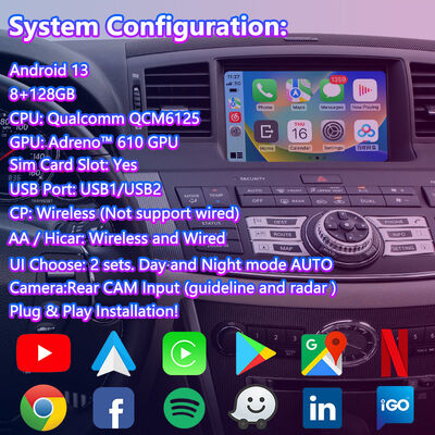 Lsailt – écran multimédia de voiture avec écran Android, pour Infiniti série M M35X M25 M30d M37 M56 M35 M45 Y50 2008 – 2010 BOSE 06IT