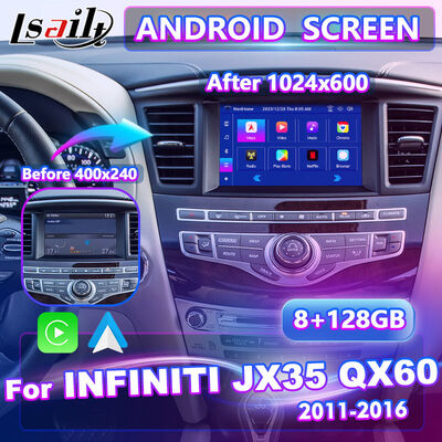 Lsailt Affichage multimédia de voiture à écran Android pour Infiniti JX35 QX60 2011-2016