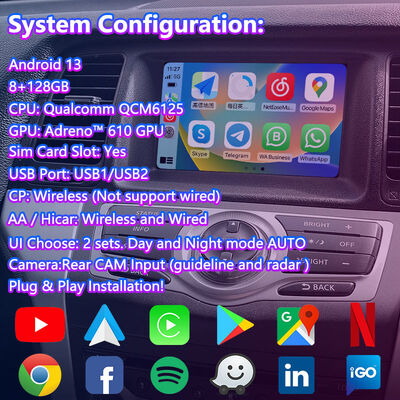 Écran multimédia de voiture à écran Android Lsailt pour Nissan Murano Z51 2008-2014