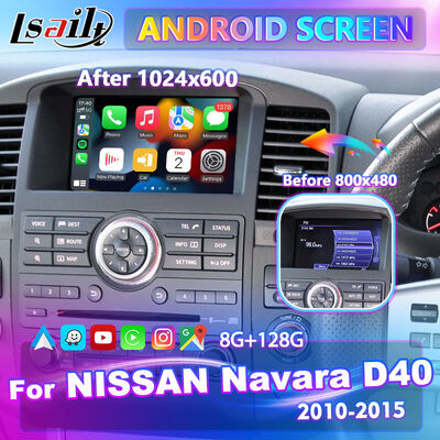 Lsailt Android Carplay écran multimédia pour 2010-2015 Nissan Navara D40