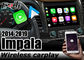 L'écran multi interactif montrent l'interface de Carplay pour Chevrolet Impala 2014-2019