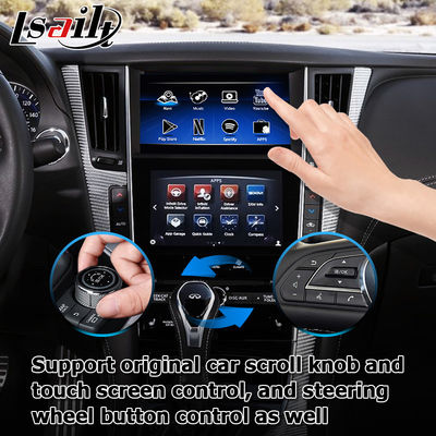 Interface GPS pour le jeu de voiture, 8+128GB Android 11 interface de boîte de navigation pour Infiniti Q50 / Q60