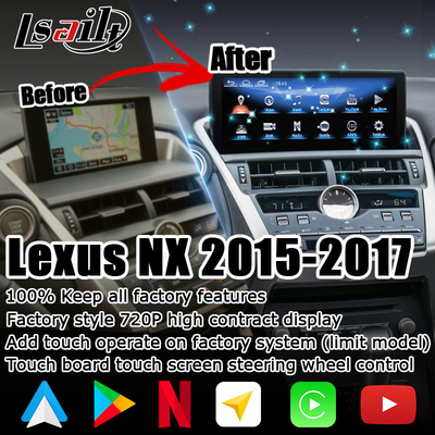 Lexus NX200t 10.25 Écran tactile mise à niveau Processeur Hexa Android Auto Wireless Carplay