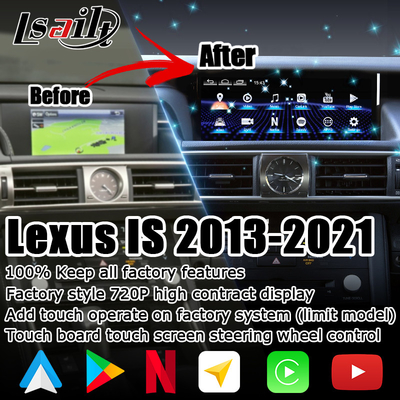 10.25 pouces Android 8+128 Carplay Android Autoplay Écran amélioré HDMI Pour Lexus IS200t IS350 IS300