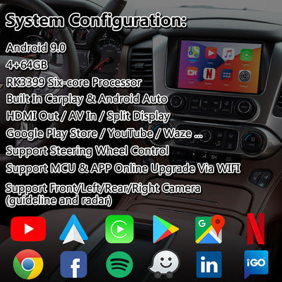Lsailt Android Carplay Interface vidéo multimédia pour Chevrolet Suburban