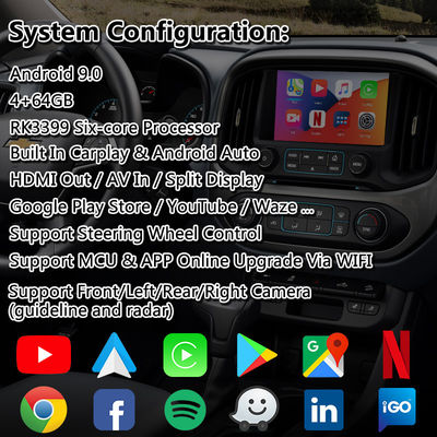 Interface vidéo Lsailt Android Carplay pour système Chevrolet Colorado Mylink