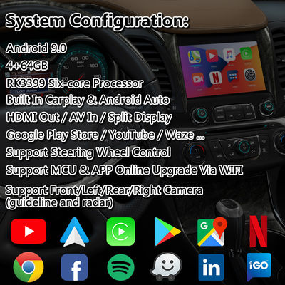 Interface multimédia Lsailt Android Carplay pour Chevrolet Impala LTZ LT Mylink 2014-2020