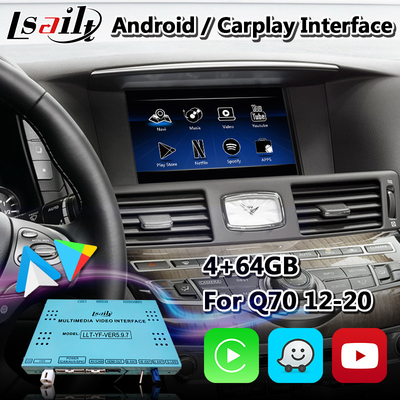 Lsailt Android Multimedia Interface Box pour Infiniti Q70 avec le jeu automatique sans fil Android