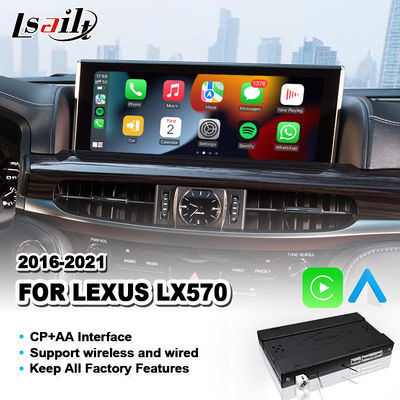 Interface sans fil Android Auto Carplay pour 2016-2021 Lexus LX 570 LX450D LX570