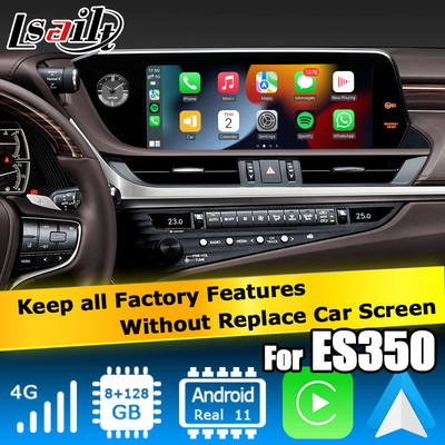 Interface vidéo Android 13 pour Lexus ES300h ES350 ES250 ES200, CarPlay et Android Auto