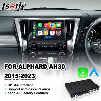 Interface vidéo Carplay Android Auto sans fil Lsailt pour Toyota Alphard AH30 2015-2023
